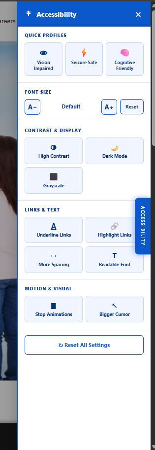 Custom Accessibility Toolbar